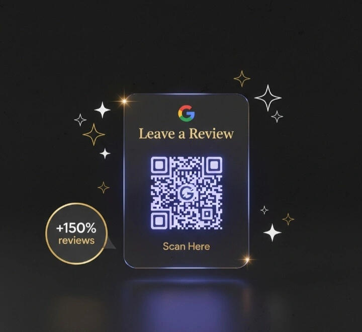 Google Review Link & QR Setup Google review QR code card for collecting more reviews quickly.