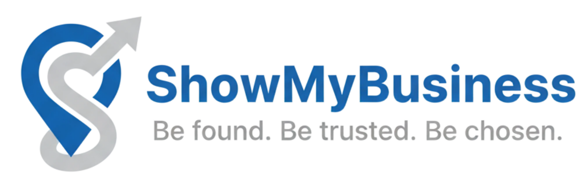 Show My Business logo – UK Google Business optimisation Show My Business logo with strapline Be found. Be trusted. Be chosen.